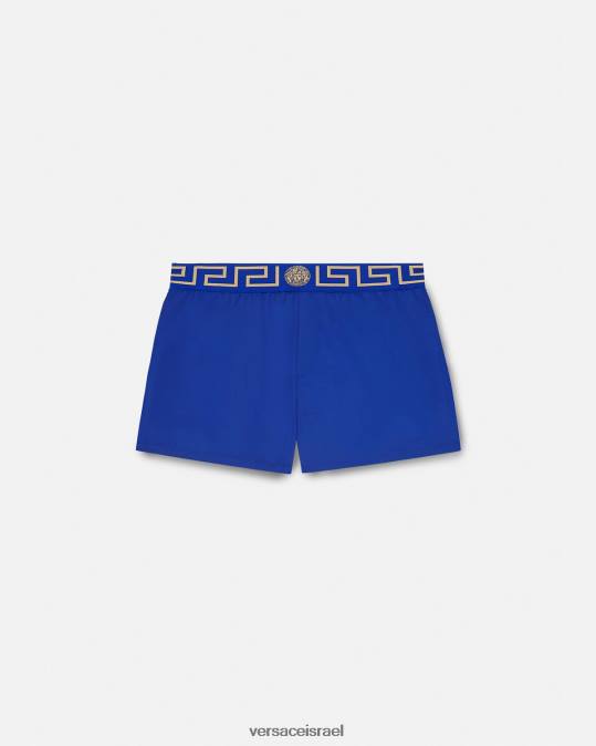 גברים Versace כְּחוֹל מכנסי ים קצרים של greca תחתונים ובגדי חוף N8T21808