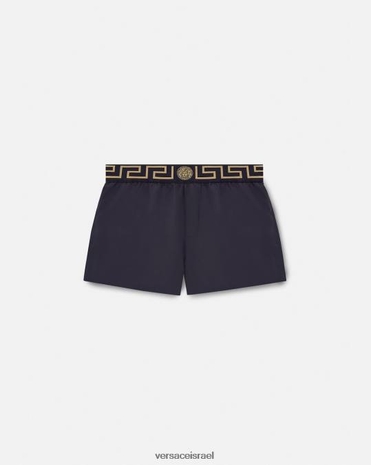 גברים Versace כְּחוֹל מכנסי ים קצרים של greca תחתונים ובגדי חוף N8T21809