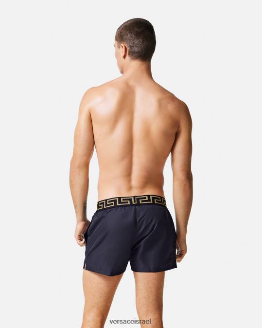 גברים Versace כְּחוֹל מכנסי ים קצרים של greca תחתונים ובגדי חוף N8T21809