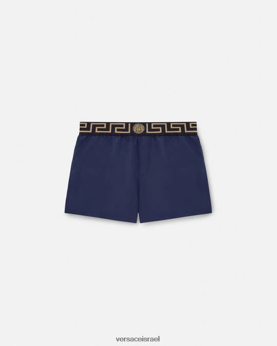 גברים Versace כְּחוֹל מכנסי ים קצרים של greca תחתונים ובגדי חוף N8T21814