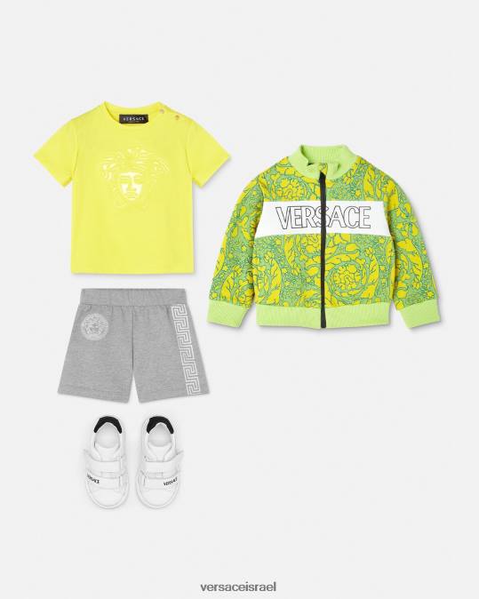 יְלָדִים Versace אפור מכנסי זיעה קצרים לתינוק greca הַלבָּשָׁה N8T21881