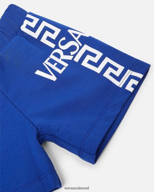 יְלָדִים Versace כְּחוֹל מכנסי תינוקות עם לוגו greca הַלבָּשָׁה N8T21889