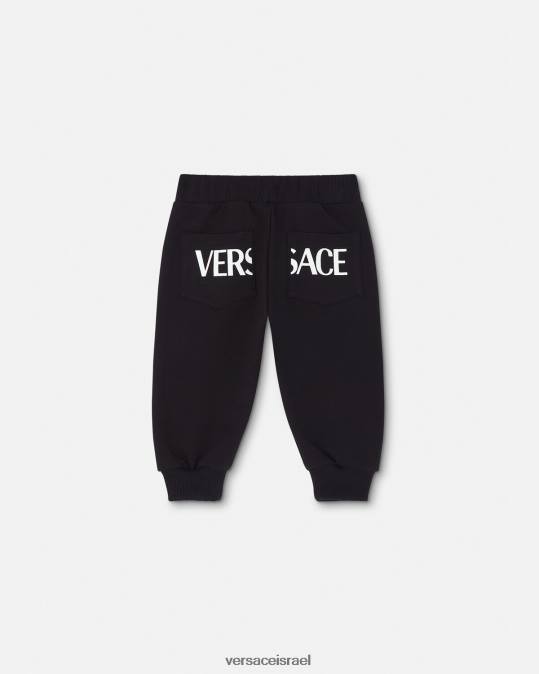 יְלָדִים Versace שָׁחוֹר מכנסי טרנינג לתינוקות greca הַלבָּשָׁה N8T21907