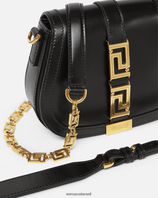 נשים Versace שָׁחוֹר תיק כתף קטן של אלת greca תיקים N8T2260