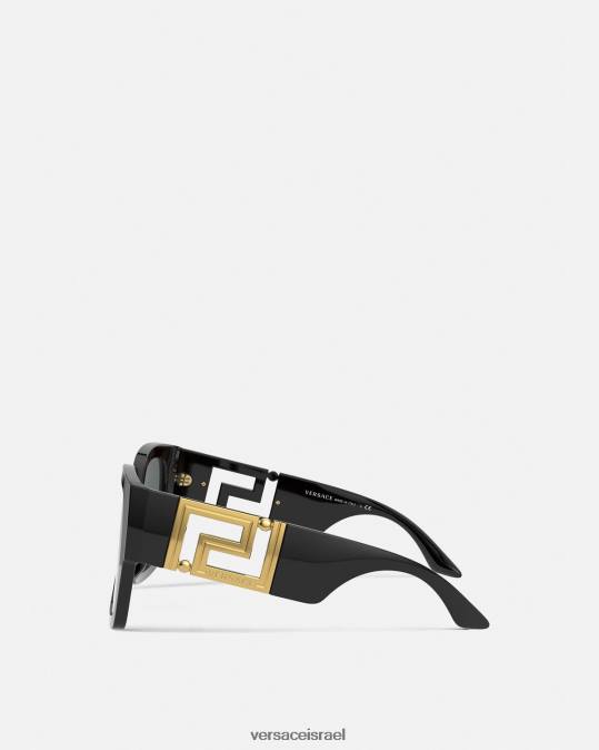 נשים Versace שָׁחוֹר משקפי שמש של greca אביזרים N8T2667