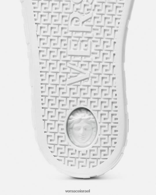 גברים Versace כחול בהיר סניקרס ג'ינס greca allover נַעַל N8T21548