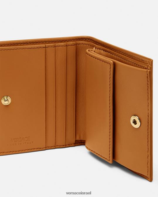 נשים Versace קַרַמֵל ארנק אלת greca bifold אביזרים N8T2555