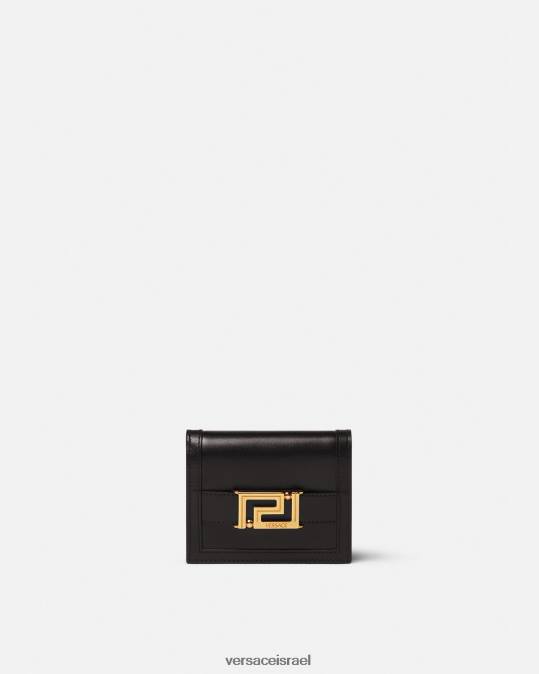 נשים Versace שָׁחוֹר ארנק אלת greca bifold אביזרים N8T2559