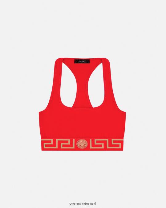 נשים Versace אָדוֹם חזיית ספורט greca border תחתונים ובגדי חוף N8T21037