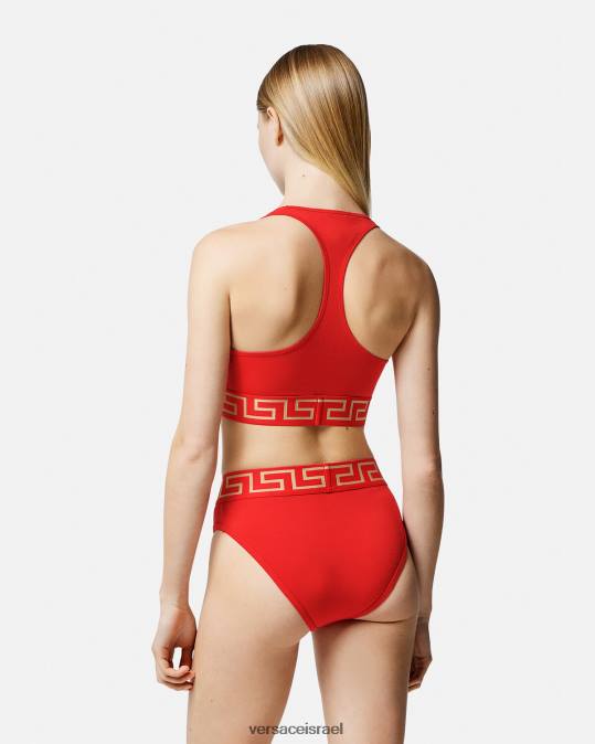 נשים Versace אָדוֹם חזיית ספורט greca border תחתונים ובגדי חוף N8T21037