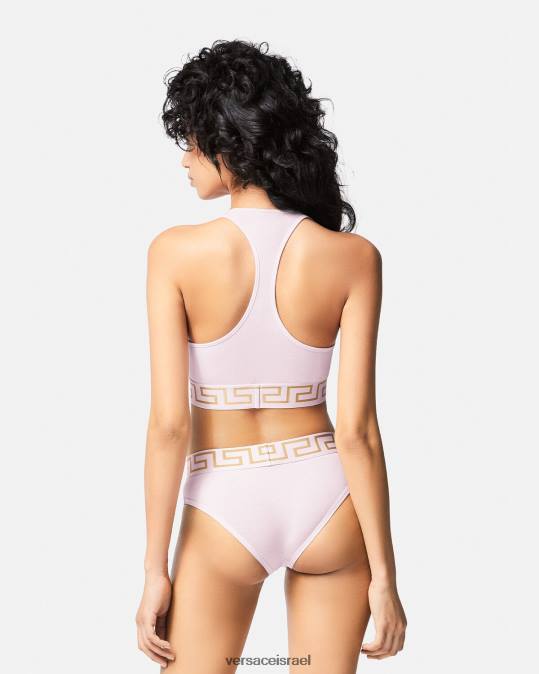 נשים Versace ורוד בהיר חזיית ספורט greca border תחתונים ובגדי חוף N8T21039