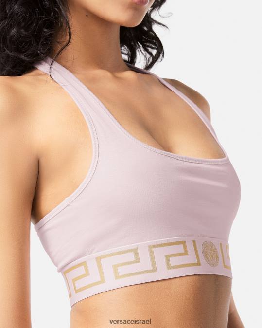 נשים Versace ורוד בהיר חזיית ספורט greca border תחתונים ובגדי חוף N8T21039