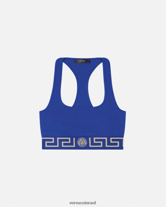 נשים Versace כְּחוֹל חזיית ספורט greca border תחתונים ובגדי חוף N8T21040