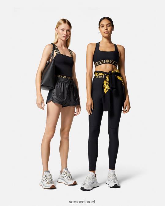 נשים Versace שָׁחוֹר חזיית ספורט greca border gym הַלבָּשָׁה N8T2237