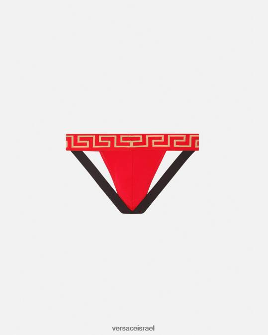 גברים Versace אָדוֹם greca border jockstrap תחתונים ובגדי חוף N8T21775