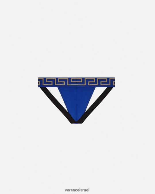 גברים Versace כְּחוֹל greca border jockstrap תחתונים ובגדי חוף N8T21777