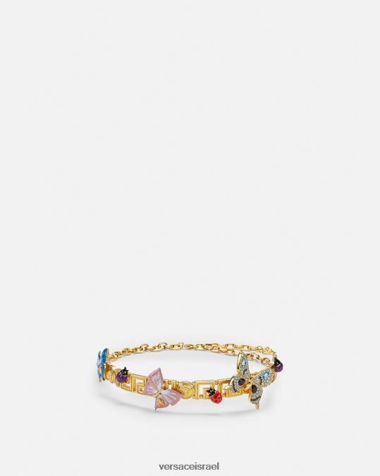 נשים Versace זהב פרפרי קריסטל greca choker אביזרים N8T2716