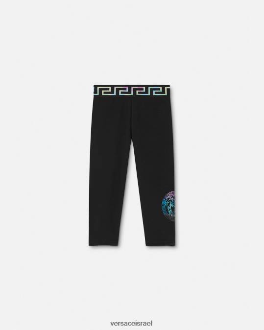 יְלָדִים Versace שחור & הדפס חותלות לתינוק greca medusa הַלבָּשָׁה N8T21851