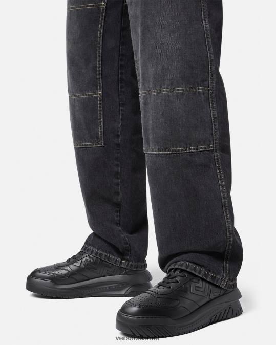 גברים Versace שָׁחוֹר נעלי ספורט של greca odissea נַעַל N8T21517