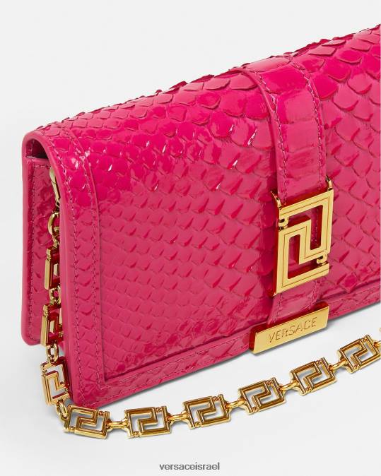 נשים Versace וָרוֹד תיק מיני של אלת greca python תיקים N8T2258