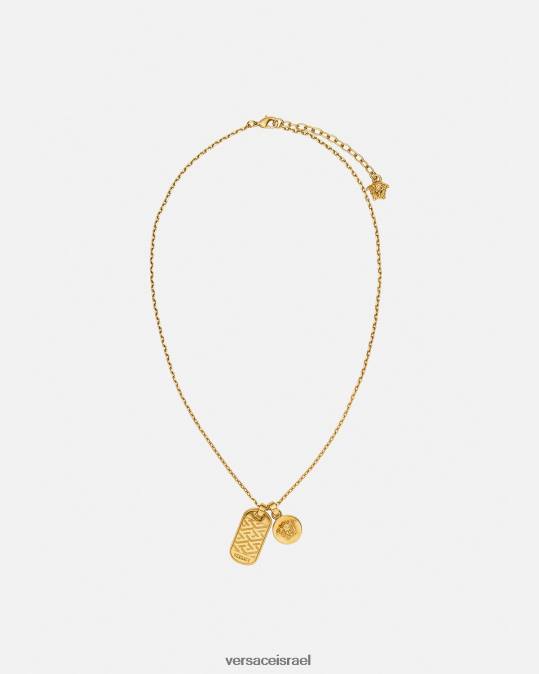 גברים Versace זהב שרשרת תג la greca אביזרים N8T21688