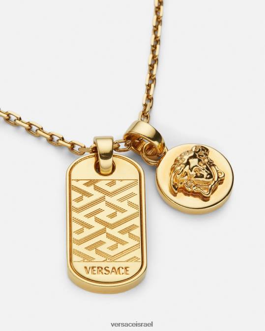 גברים Versace זהב שרשרת תג la greca אביזרים N8T21688