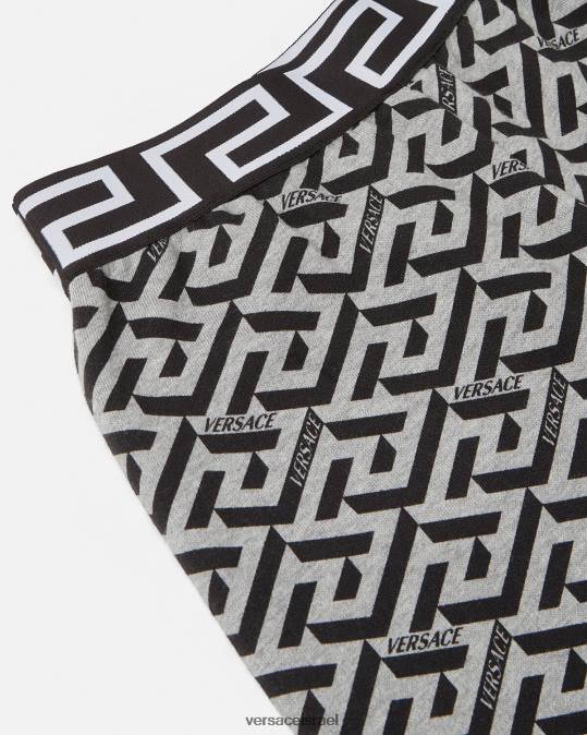 יְלָדִים Versace אפור & הדפס מכנסי זיעה קצרים של la greca הַלבָּשָׁה N8T22116