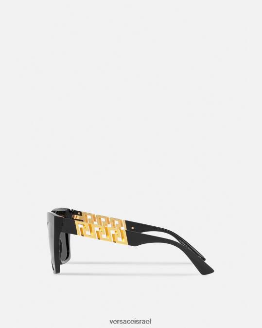 נשים Versace שָׁחוֹר משקפי שמש la greca התאמה נוספת אביזרים N8T2654