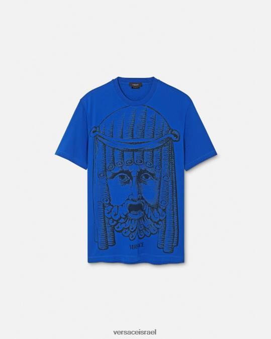 גברים Versace כְּחוֹל חולצת טריקו של la maschera הַלבָּשָׁה N8T21383