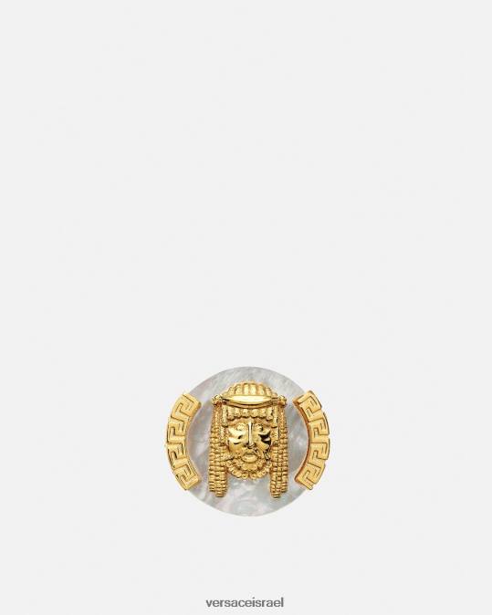 גברים Versace לבן la maschera טבעת אם הפנינה אביזרים N8T21695