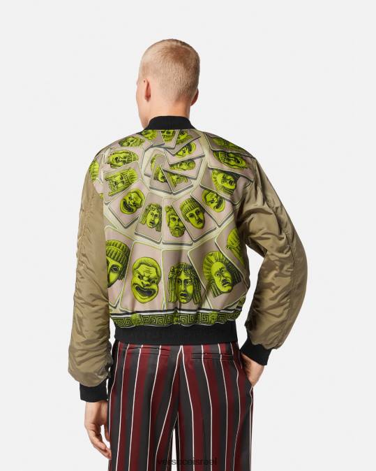 גברים Versace הדפס מעיל בומבר של le maschere הַלבָּשָׁה N8T21232
