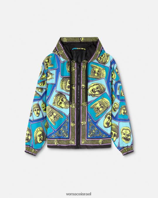 גברים Versace הדפס מעיל מעיל רוח של le maschere הַלבָּשָׁה N8T21235