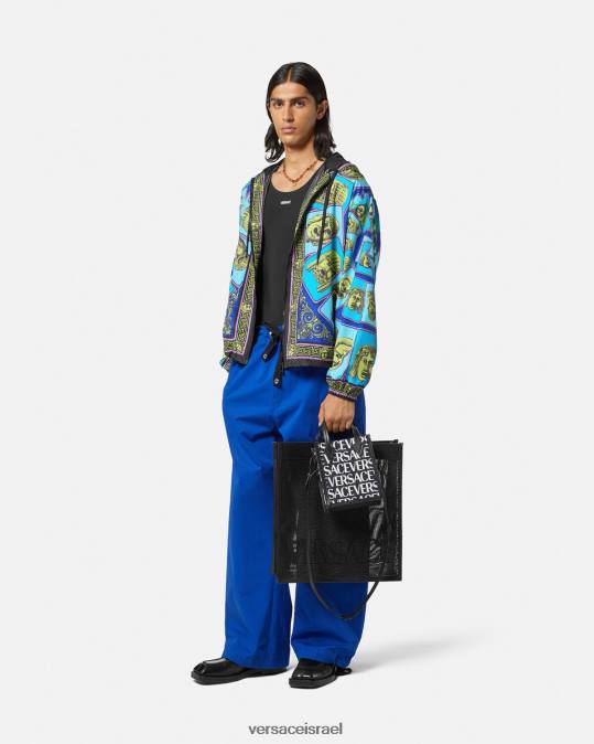 גברים Versace הדפס מעיל מעיל רוח של le maschere הַלבָּשָׁה N8T21235