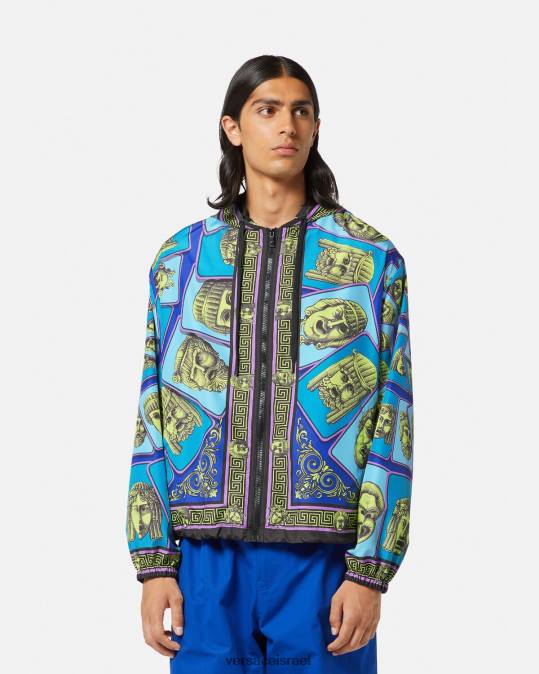 גברים Versace הדפס מעיל מעיל רוח של le maschere הַלבָּשָׁה N8T21235