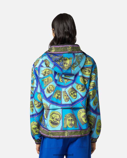 גברים Versace הדפס מעיל מעיל רוח של le maschere הַלבָּשָׁה N8T21235