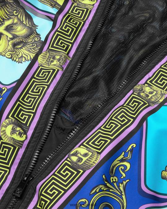גברים Versace הדפס מעיל מעיל רוח של le maschere הַלבָּשָׁה N8T21235