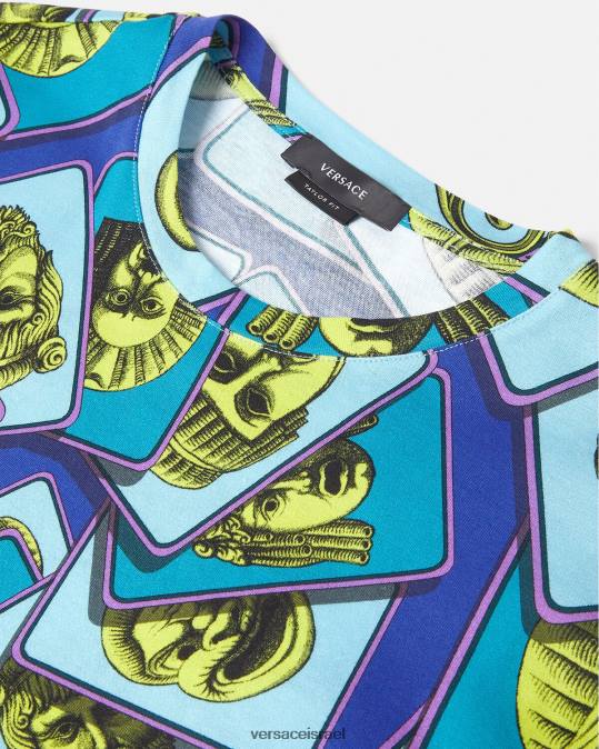 גברים Versace הדפס חולצת טריקו של le maschere הַלבָּשָׁה N8T21381