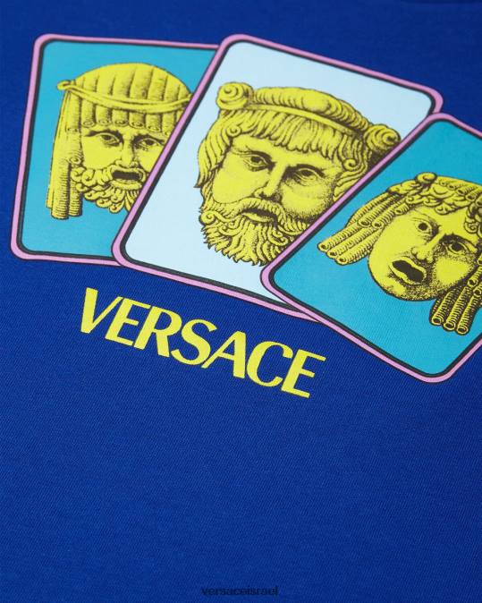 יְלָדִים Versace כְּחוֹל חולצת טריקו של le maschere הַלבָּשָׁה N8T22121