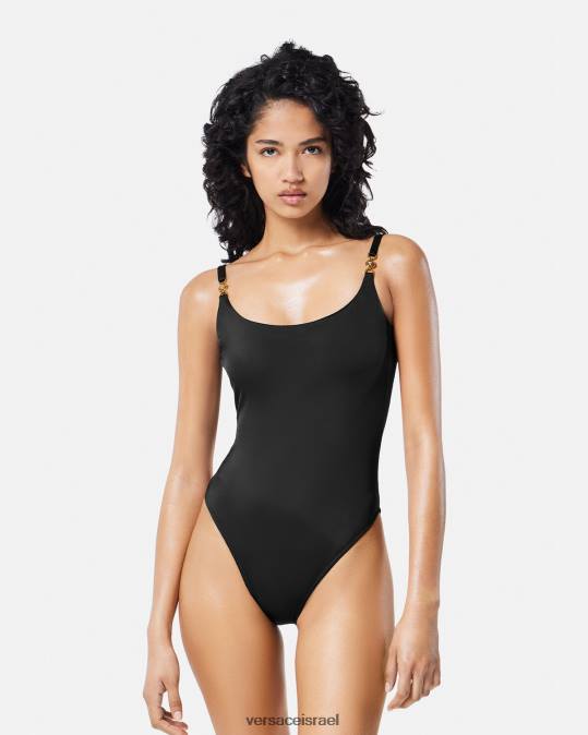 נשים Versace שָׁחוֹר בגד ים מחלק אחד של medusa '95 תחתונים ובגדי חוף N8T21147