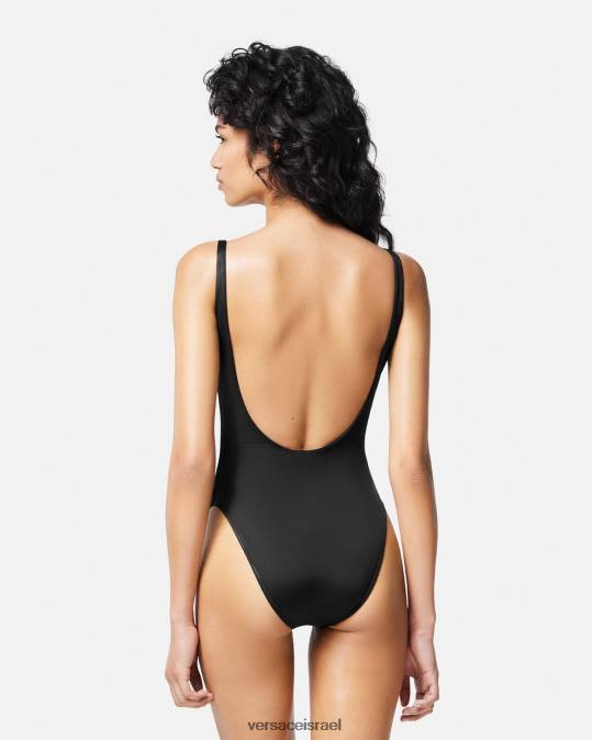 נשים Versace שָׁחוֹר בגד ים מחלק אחד של medusa '95 תחתונים ובגדי חוף N8T21147