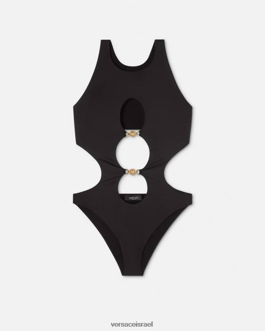 נשים Versace שָׁחוֹר בגד ים מחלק אחד של medusa '95 תחתונים ובגדי חוף N8T21148