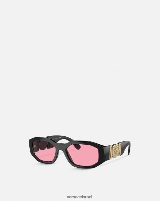נשים Versace שחור וורוד משקפי שמש של medusa biggie אביזרים N8T2590