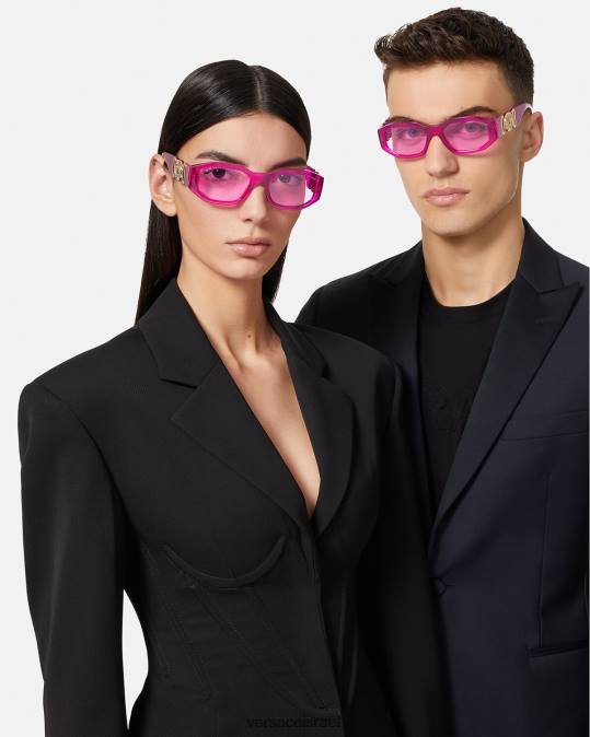 נשים Versace ורוד פוקסיה משקפי שמש של medusa biggie אביזרים N8T2651