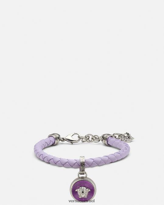נשים Versace כחול בהיר צמיד עור medusa biggie אביזרים N8T2730