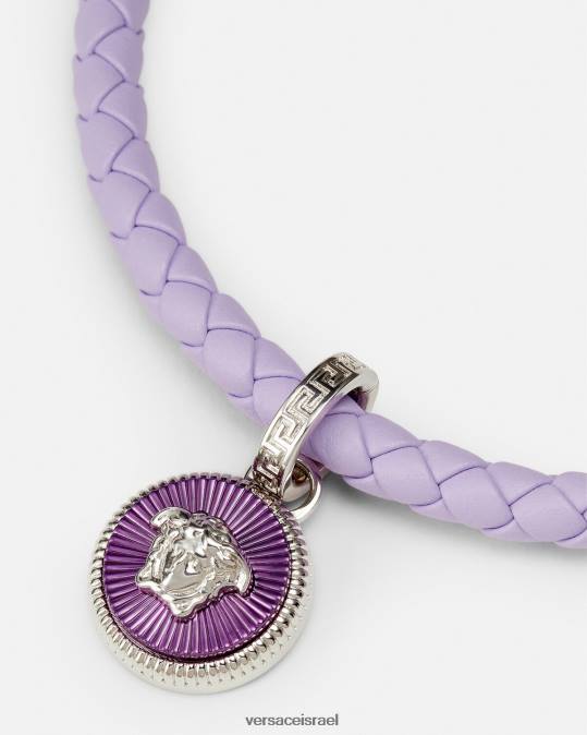 נשים Versace כחול בהיר צמיד עור medusa biggie אביזרים N8T2730