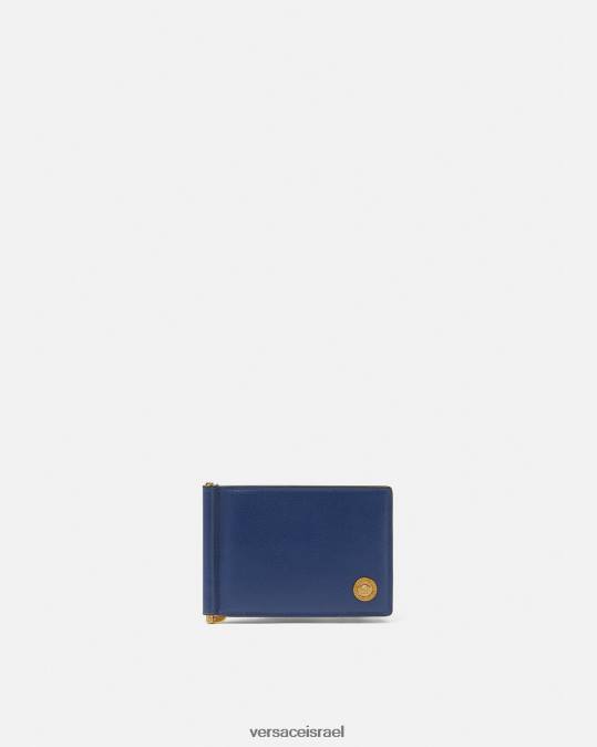גברים Versace כְּחוֹל ארנק קליפ של medusa biggie bifold אביזרים N8T21632