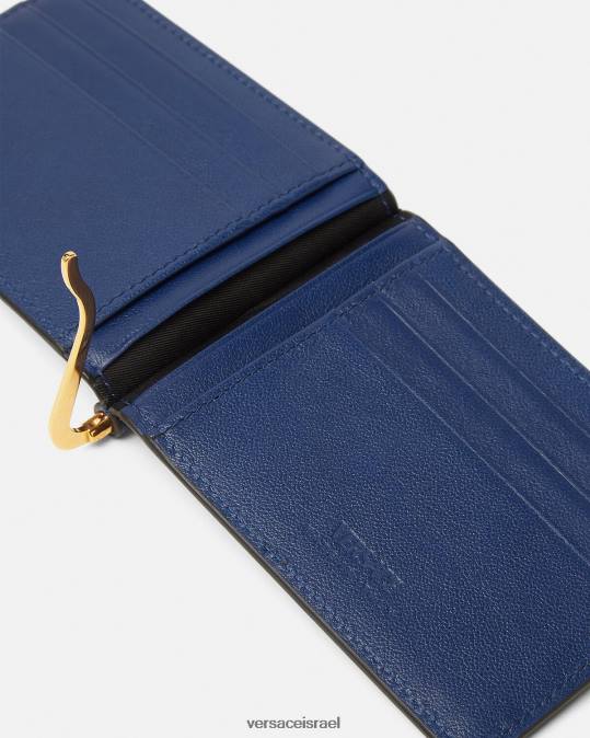 גברים Versace כְּחוֹל ארנק קליפ של medusa biggie bifold אביזרים N8T21632