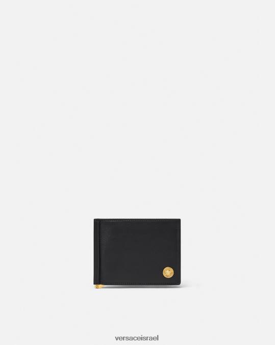 גברים Versace שָׁחוֹר ארנק קליפ של medusa biggie bifold אביזרים N8T21634