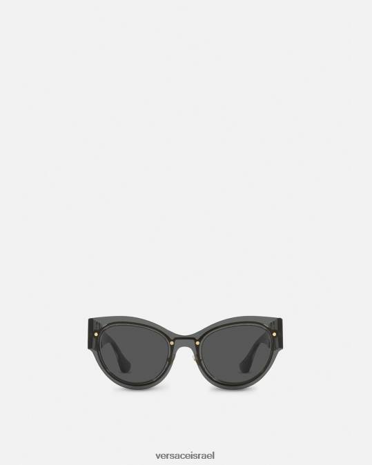 נשים Versace שָׁחוֹר משקפי שמש של medusa biggie butterfly אביזרים N8T2701
