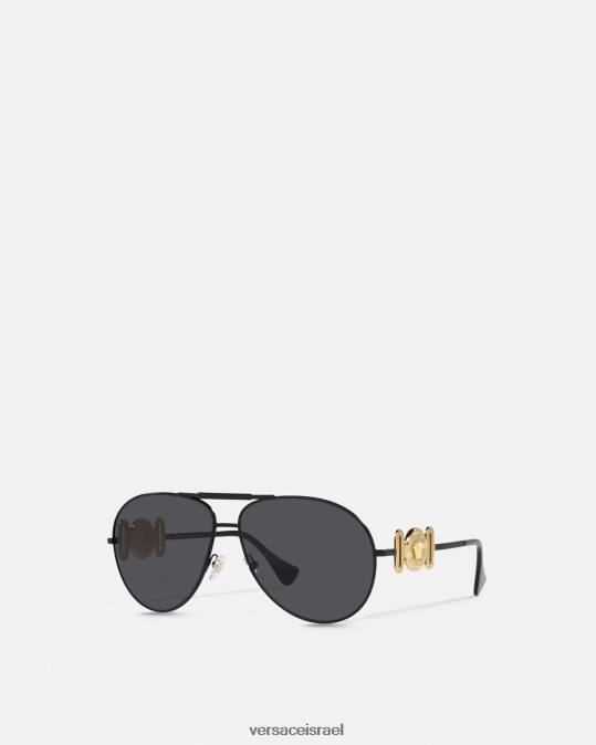 נשים Versace שָׁחוֹר משקפי שמש של medusa biggie pilot אביזרים N8T2641